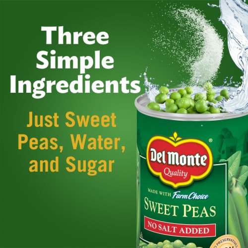 Del Monte No Salt Added Sweet Peas Perspective: left