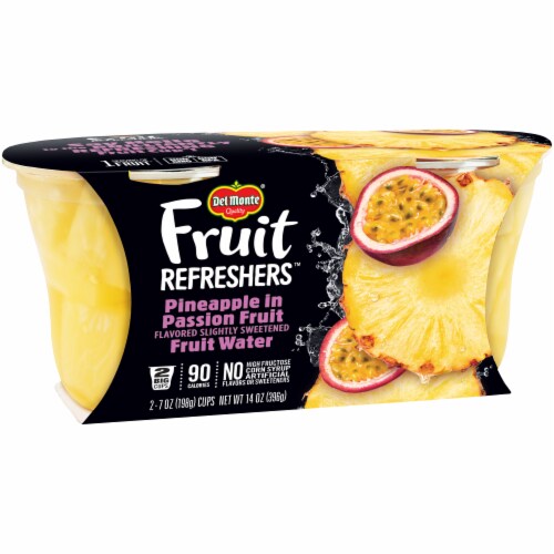 Del Monte Fruit Refreshers Pineapple in Passion Fruit Water Cups Perspective: left