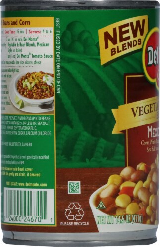 Del Monte Mexican Style Vegetable & Bean Blend Perspective: left
