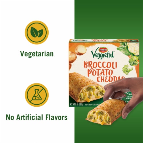 Del Monte® Veggieful™ Broccoli Potato Cheddar Pocket Pies Frozen Snacks Perspective: left