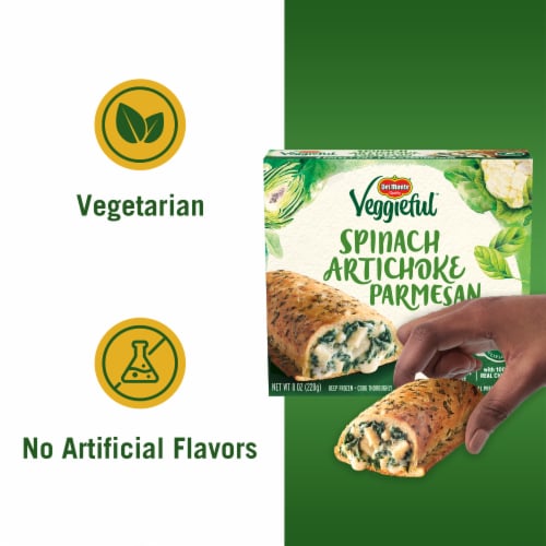 Del Monte® Veggieful™ Spinach Artichoke Parmesan Pocket Pie Frozen Snacks Perspective: left