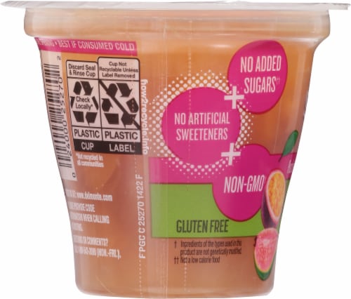 Del Monte® Glow On Stay Well Peaches in Passion Fruit Guava Flavored Juice Fruit Cup Perspective: left