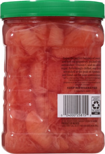 Del Monte® No Sugar Added Red Grapefruit Jar Perspective: left