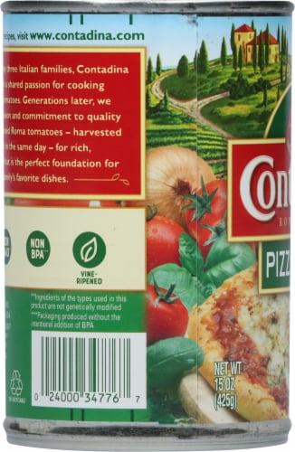 Contadina Roma Tomatoes Pizza Sauce Perspective: left