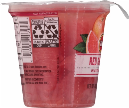 Del Monte® Red Grapefruit Fruit Cup Snacks Perspective: left