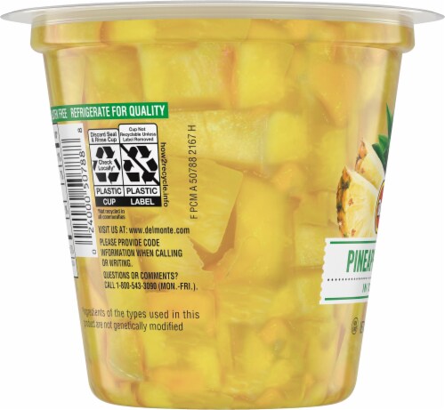 Del Monte® Fruit Naturals Pineapple Chunks Perspective: left