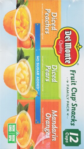 Del Monte® Fruit Cup Snacks No Sugar Added Perspective: left