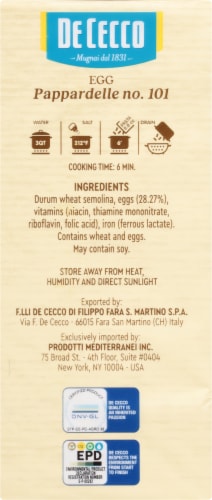 De Cecco Pappardelle Egg Noodles Perspective: left
