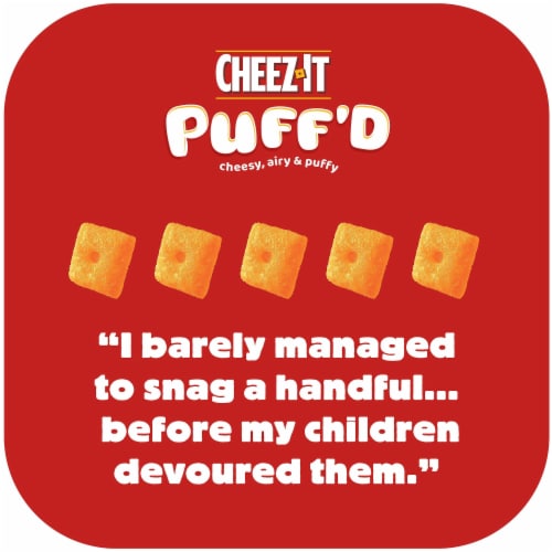Cheez-It® Puff'd™ White Cheddar Cheesy Baked Snacks Perspective: left
