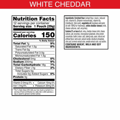 Cheez-It® White Cheddar Baked Snack Crackers Perspective: left