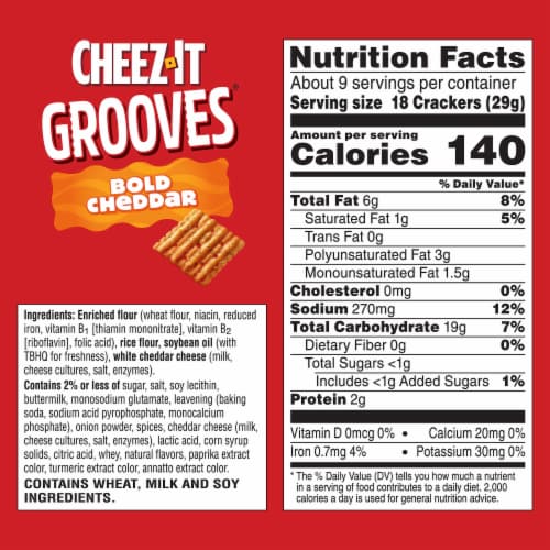 Cheez-It® Grooves Bold Cheddar Cheese Crackers Perspective: left