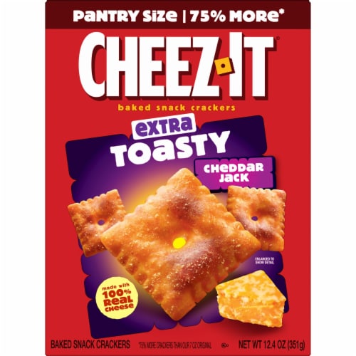 Cheez-It® Extra Toasty Cheddar Jack Cheese Crackers Perspective: left