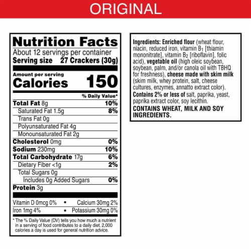 Cheez-It® Original Cheese Crackers Perspective: left