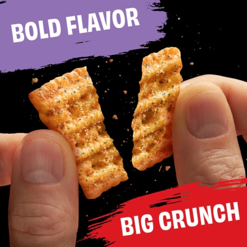 Cheez-It Grooves Loaded Cheesy Taco Crunchy Cheese Snack Crackers Perspective: left