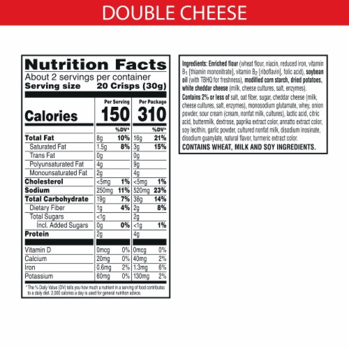 Cheez-It® Snap'd Double Cheese Cheese Cracker Chips Perspective: left
