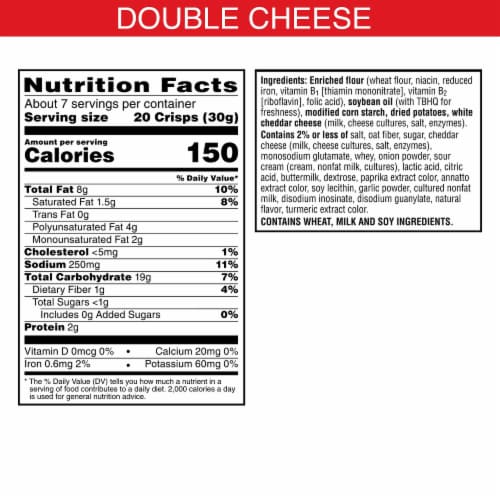 Cheez-It® Snap'd Double Cheese Cheese Cracker Chips Perspective: left