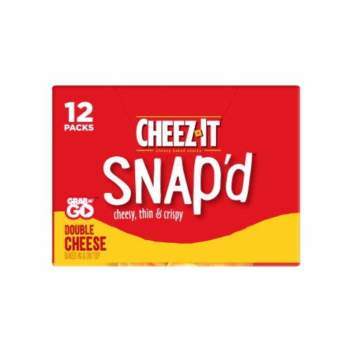 Cheez-It Snap'd Double Cheese Cheesy Baked Snacks 12 Count Perspective: left