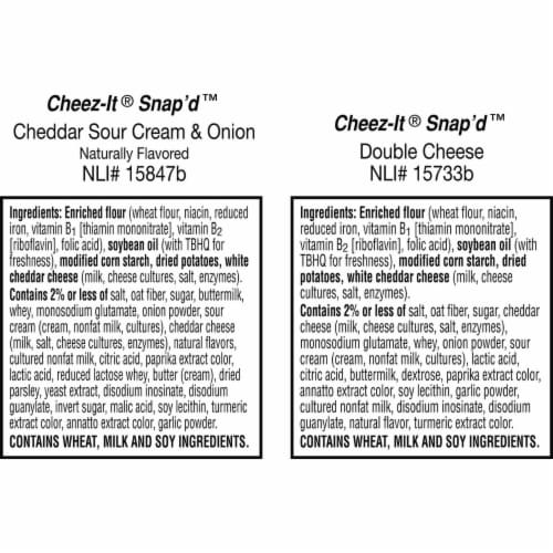 Cheez-It Snap'd Cheese Cracker Chips Variety Pack Perspective: left