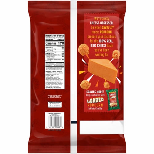 Cheez-It Cheddar Loaded Popcorn Perspective: left