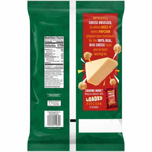 Cheez-It White Cheddar Loaded Popcorn Perspective: left
