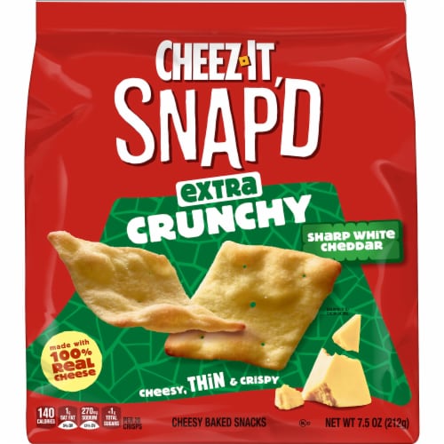 Cheez-It® Snap'd Sharp White Cheddar Cheese Crackers Perspective: left
