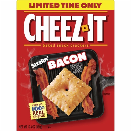 Cheez-It® Sizzlin' Bacon Cheese Snack Crackers Perspective: left