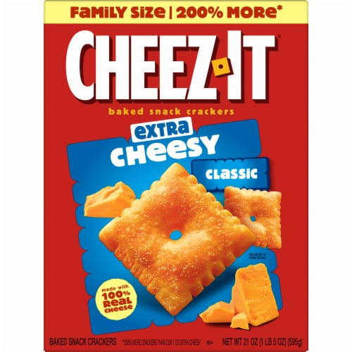 Cheez-It® Extra Cheesy Cheese Crackers Perspective: left