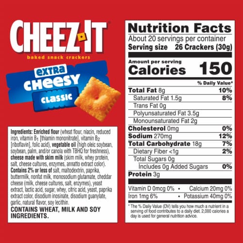 Cheez-It® Extra Cheesy Cheese Crackers Perspective: left