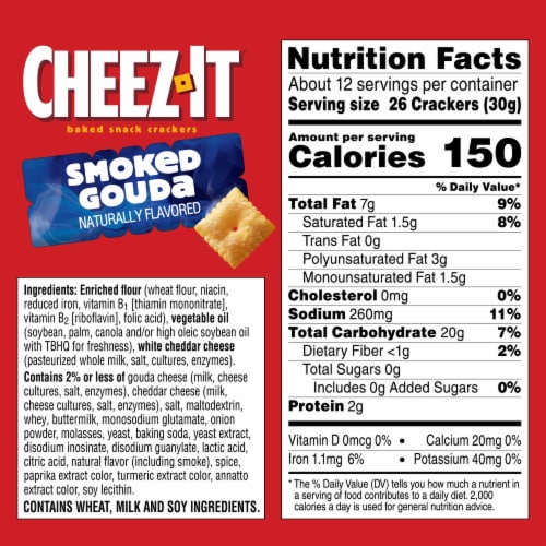 Cheez-It® Smoked Gouda Baked Snack Crackers Perspective: left