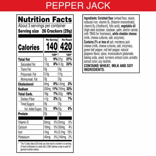 Cheez-It® Pepper Jack Cheese Snack Crackers Grab and Go Perspective: left