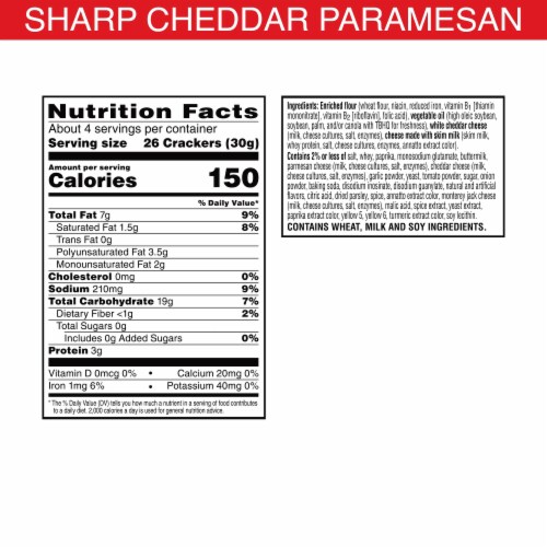 Cheez-It® DUOZ Cheddar and Parmesan Cheese Snack Crackers Perspective: left
