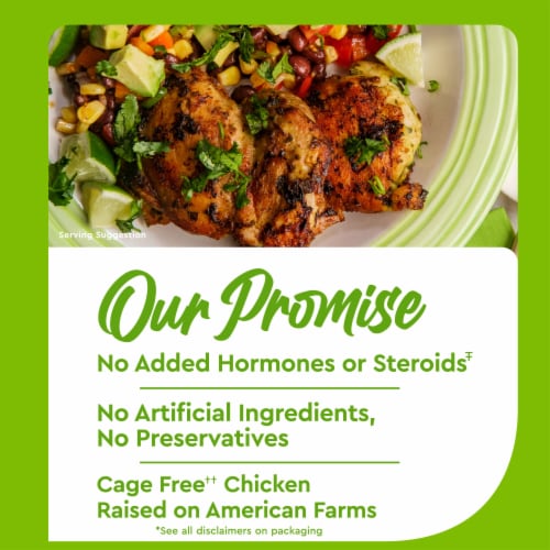 Just Bare Brand Boneless Skinless Chicken Thighs Perspective: left
