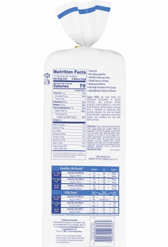 Lewis Bake Shop Healthy Life Low Calorie White Bread Perspective: left