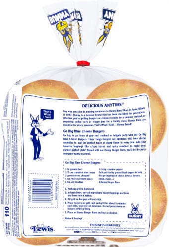 Bunny Plain Hamburger Buns Perspective: left