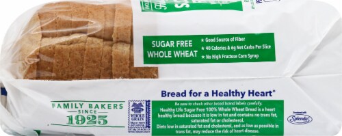 Healthy Life® Sugar Free 100% Whole Grain Wheat Bread Perspective: left