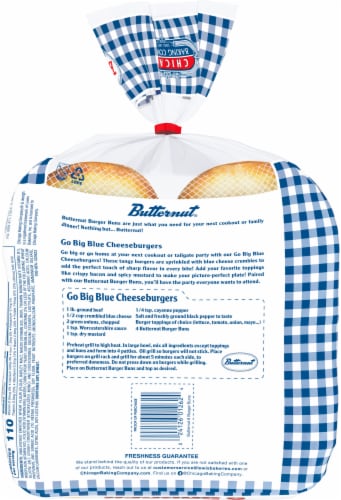 Butternut Hamburger Buns Perspective: left