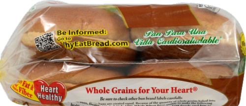 Healthy Life 100% Whole Wheat Sandwich Buns Perspective: left