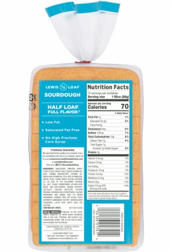 Lewis Bake Shop® Half Loaf Sourdough Bread Perspective: left