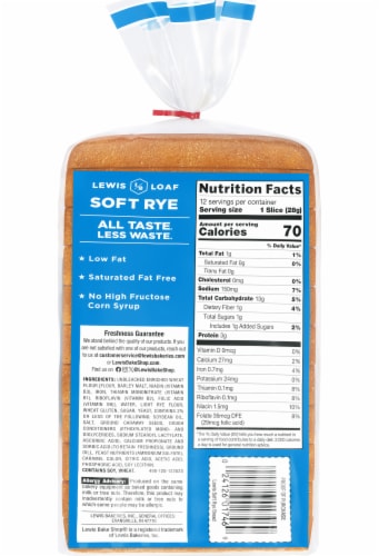 Lewis Soft Rye Half Loaf Perspective: left