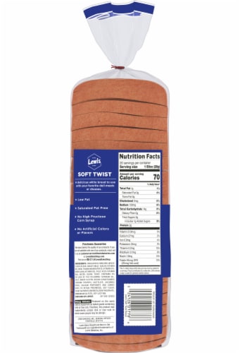 Lewis Bake Shop White Soft Twist Bread Perspective: left