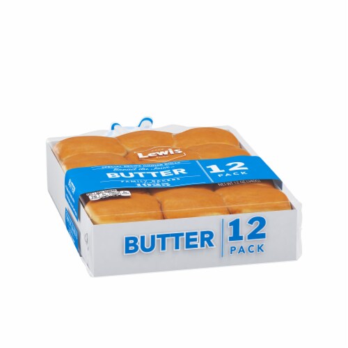 Lewis Bake Bread du Jour Butter Special Recipe Dinner Rolls Perspective: left