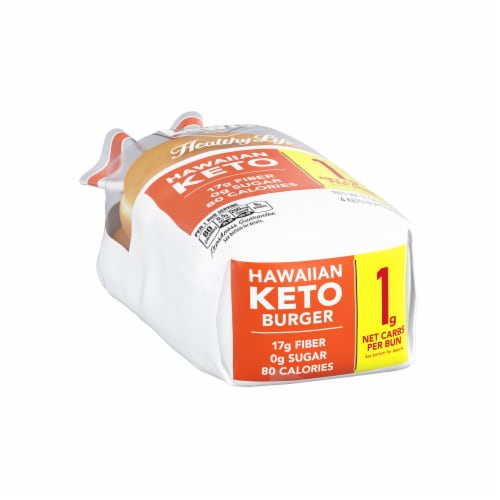 Lewis® Bake Shop Healthy Life® Hawaiian Keto Hamburger Buns Perspective: left