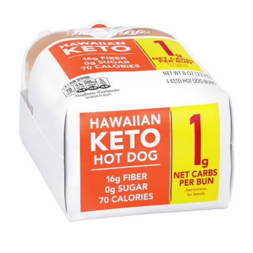 Lewis® Bake Shop Healthy Life® Hawiian Keto Hot Dog Buns Perspective: left