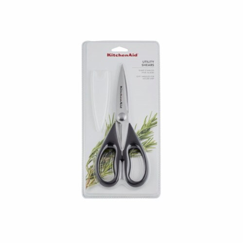 KA ALL PURPOSE SHEARS WITH SOFT GRIP BLK Perspective: left