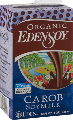 Organic Edensoy Carob Soy Milk Perspective: left