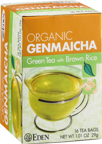 Eden Organic Genmaicha Green Tea Bags Perspective: left