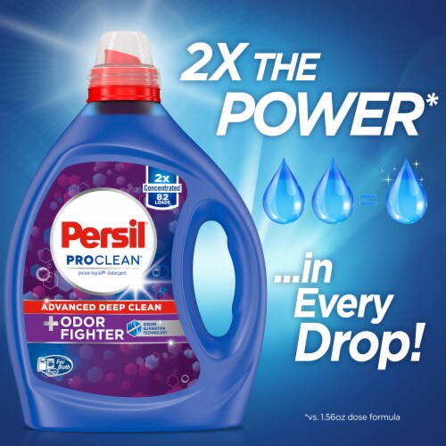 Persil® Proclean Odor Fighter Power Liquid® Laundry Detergent 2X 6/82.5Z/2.43L EC Perspective: left