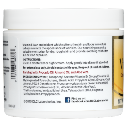 De La Cruz® Vitamin E Cream Perspective: left
