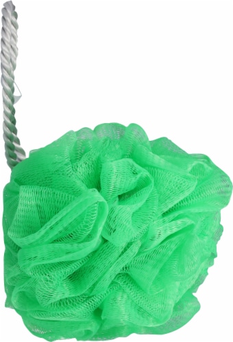 Handy Solutions Assorted Exfoliating Mesh Bath Puff with Rope Loop Perspective: left