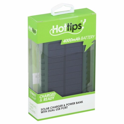 Hottips Solar Charger & Power Bank Perspective: left